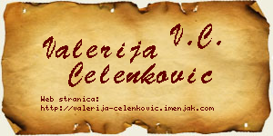 Valerija Čelenković vizit kartica